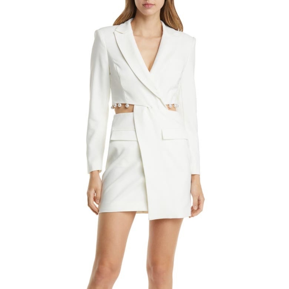 Lavish Alice White Blazer Dress